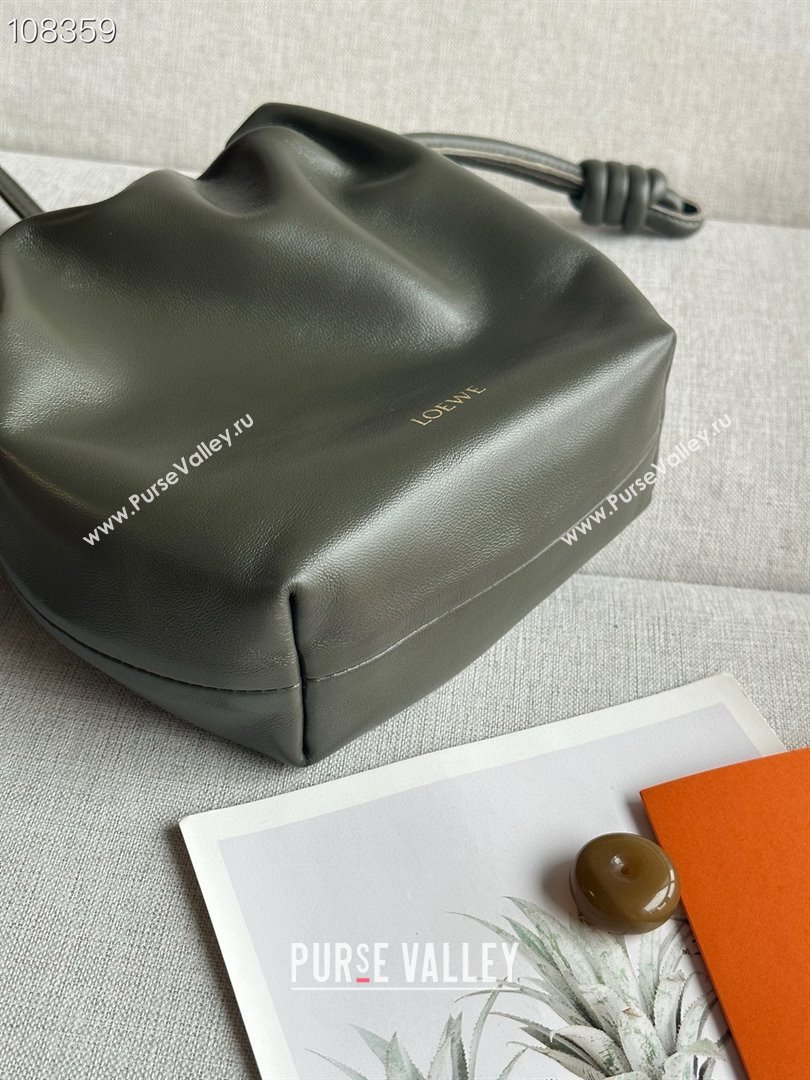 loewe Mini flamenco purse in nappa leather black 2024 (xinyidai-240202-07)