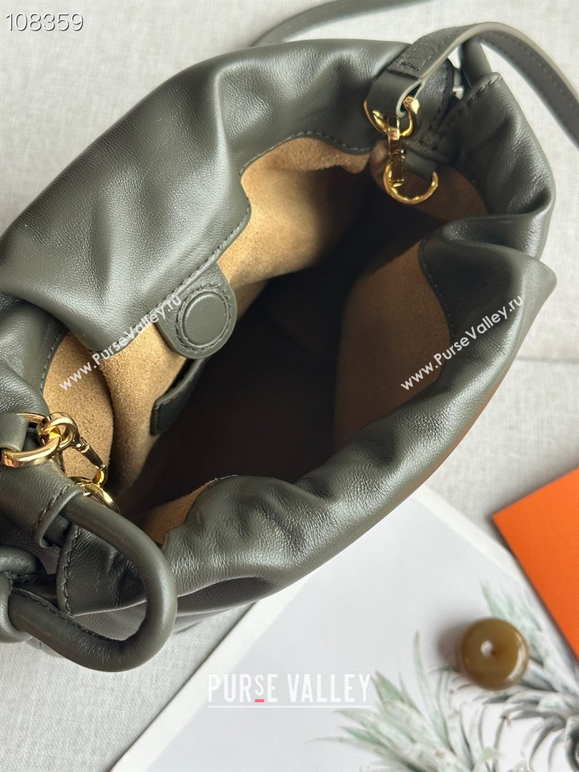 loewe Mini flamenco purse in nappa leather black 2024 (xinyidai-240202-07)