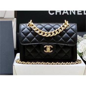 Chanel Shiny Crumpled Calfskin Black Metal Mini Flap Bag BLACK AS4051 2023(ORIGINAL QUALITY) (SHUNYANG-231215-01)