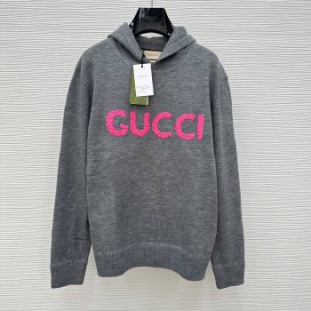 gucci GG wool hoodie gray 2023 (qiqi-231219-04)