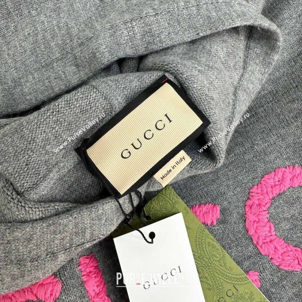 gucci GG wool hoodie gray 2023 (qiqi-231219-04)