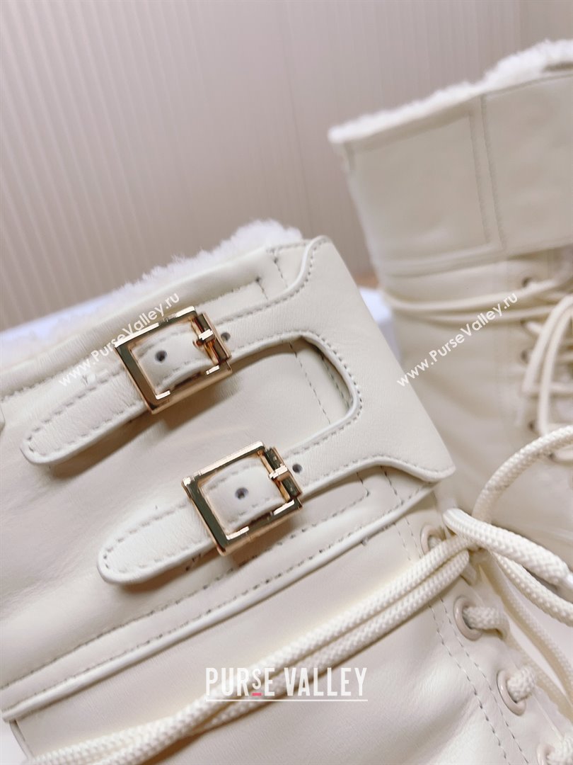 dior Black Calfskin and Shearling D-Trap Ankle Boot 2023 (modeng-231011-02)