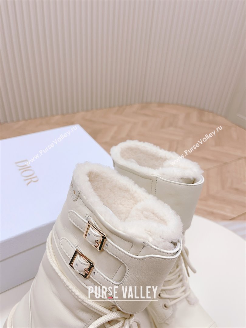 dior Black Calfskin and Shearling D-Trap Ankle Boot 2023 (modeng-231011-02)