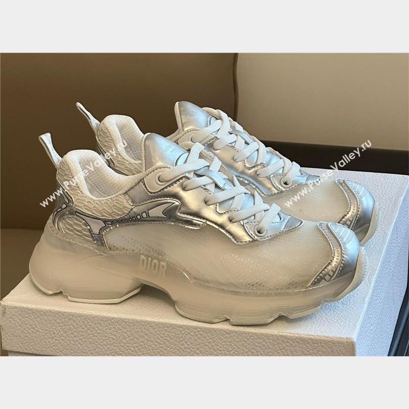 DIOR VIBE SNEAKER White Mesh and silver-Tone Technical Fabric 2023 (365ss-231012-05)