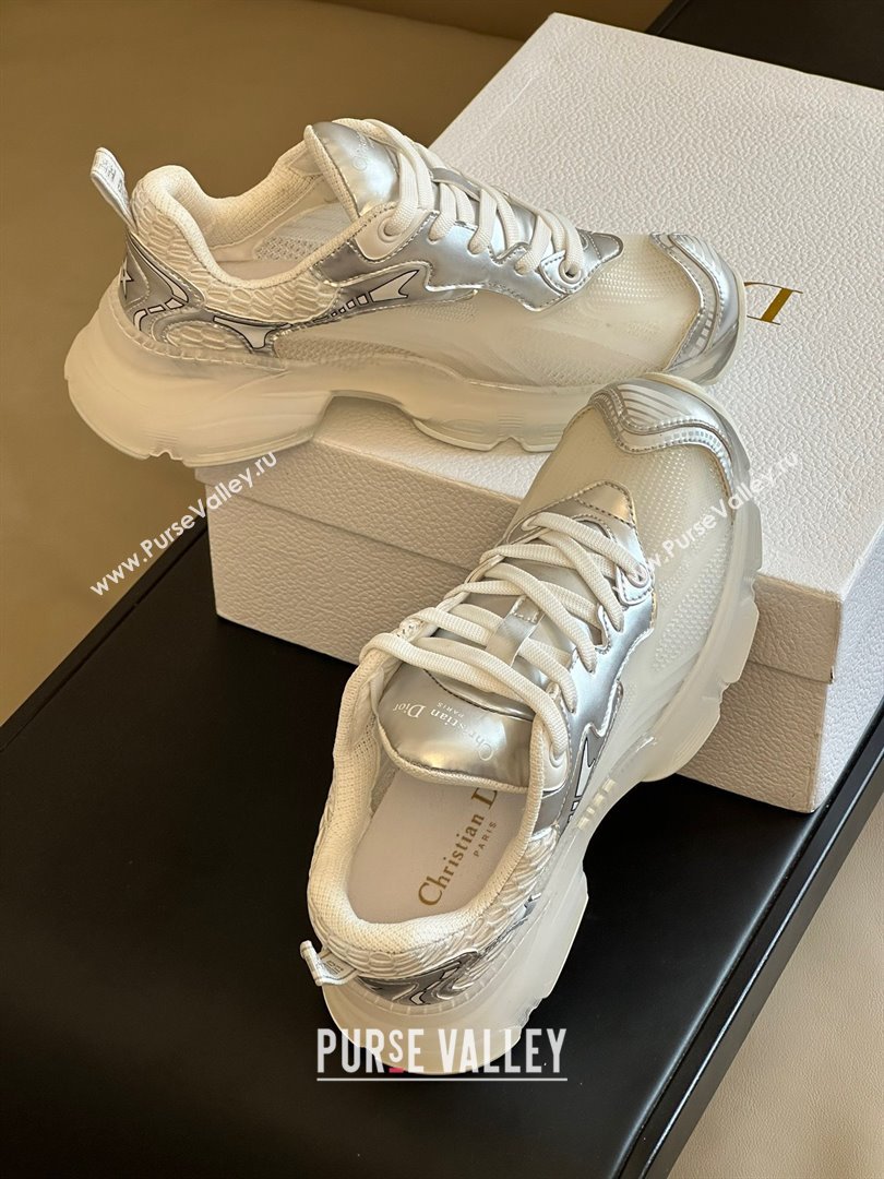 DIOR VIBE SNEAKER White Mesh and silver-Tone Technical Fabric 2023 (365ss-231012-05)