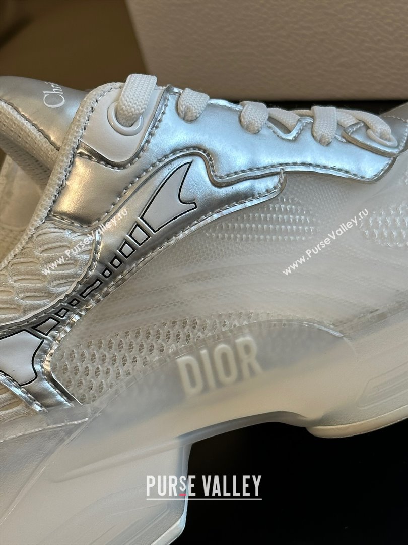 DIOR VIBE SNEAKER White Mesh and silver-Tone Technical Fabric 2023 (365ss-231012-05)