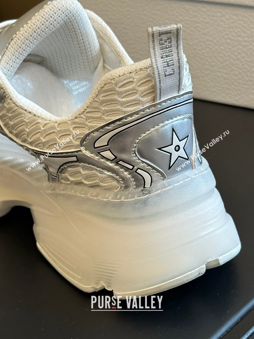 DIOR VIBE SNEAKER White Mesh and silver-Tone Technical Fabric 2023 (365ss-231012-05)