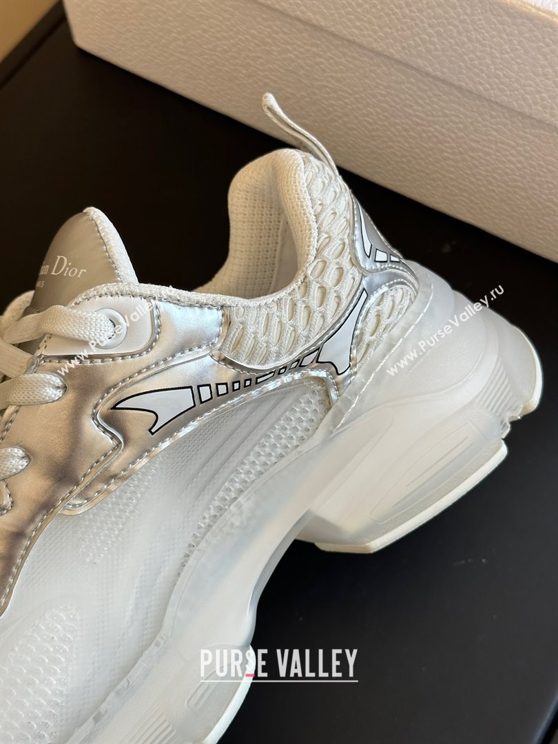 DIOR VIBE SNEAKER White Mesh and silver-Tone Technical Fabric 2023 (365ss-231012-05)