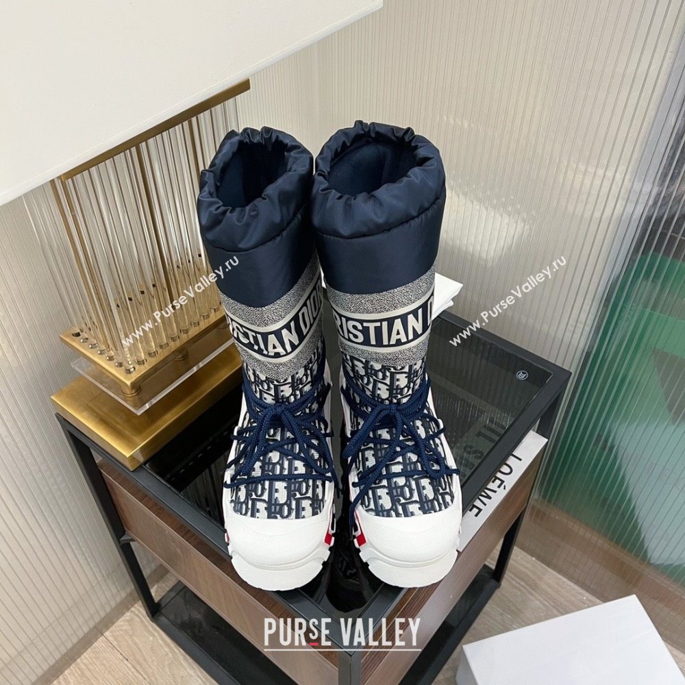 dior DiorAlps blue oblique Snow Ankle Boot 2023 (diliya-231012-01)