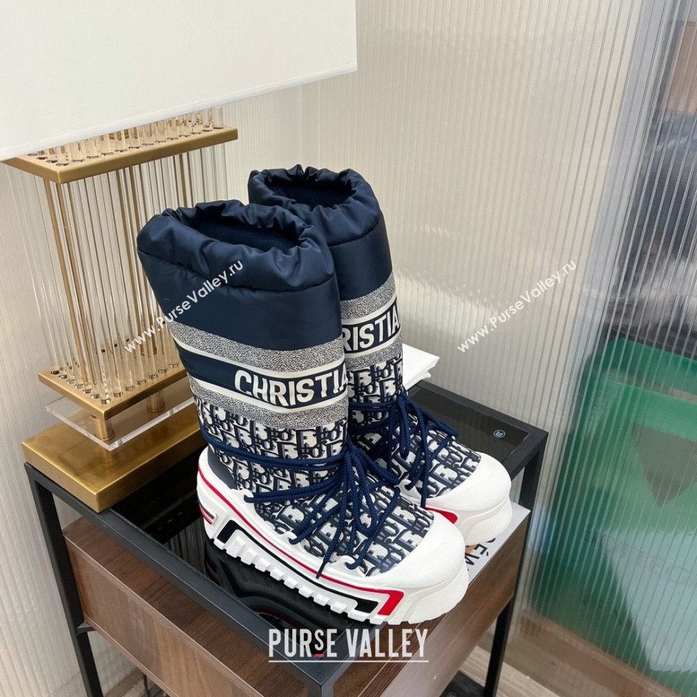 dior DiorAlps blue oblique Snow Ankle Boot 2023 (diliya-231012-01)