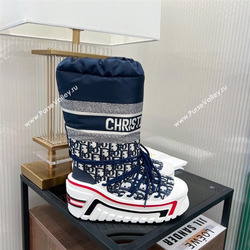 dior DiorAlps blue oblique Snow Ankle Boot 2023 (diliya-231012-01)