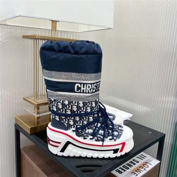 dior DiorAlps blue oblique Snow Ankle Boot 2023 (diliya-231012-01)