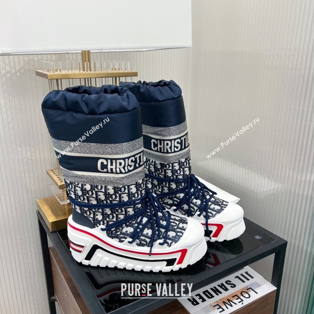 dior DiorAlps blue oblique Snow Ankle Boot 2023 (diliya-231012-01)
