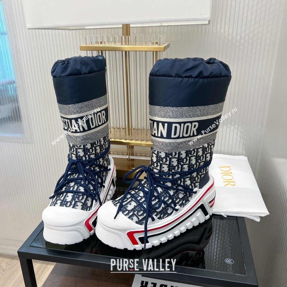dior DiorAlps blue oblique Snow Ankle Boot 2023 (diliya-231012-01)