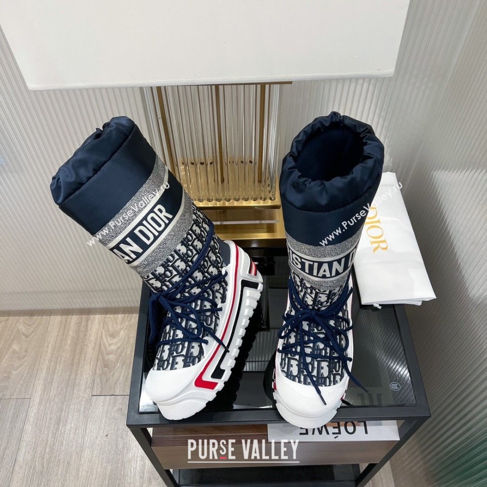 dior DiorAlps blue oblique Snow Ankle Boot 2023 (diliya-231012-01)