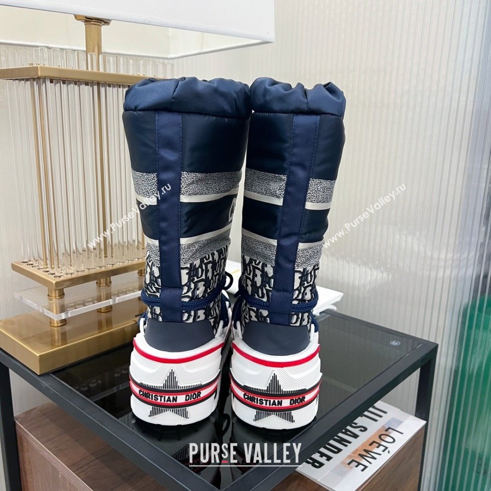 dior DiorAlps blue oblique Snow Ankle Boot 2023 (diliya-231012-01)