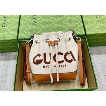 GUCCI Mini shoulder bag with Gucci print 777166 BROWN 2024 (DELIHANG-240423-02)