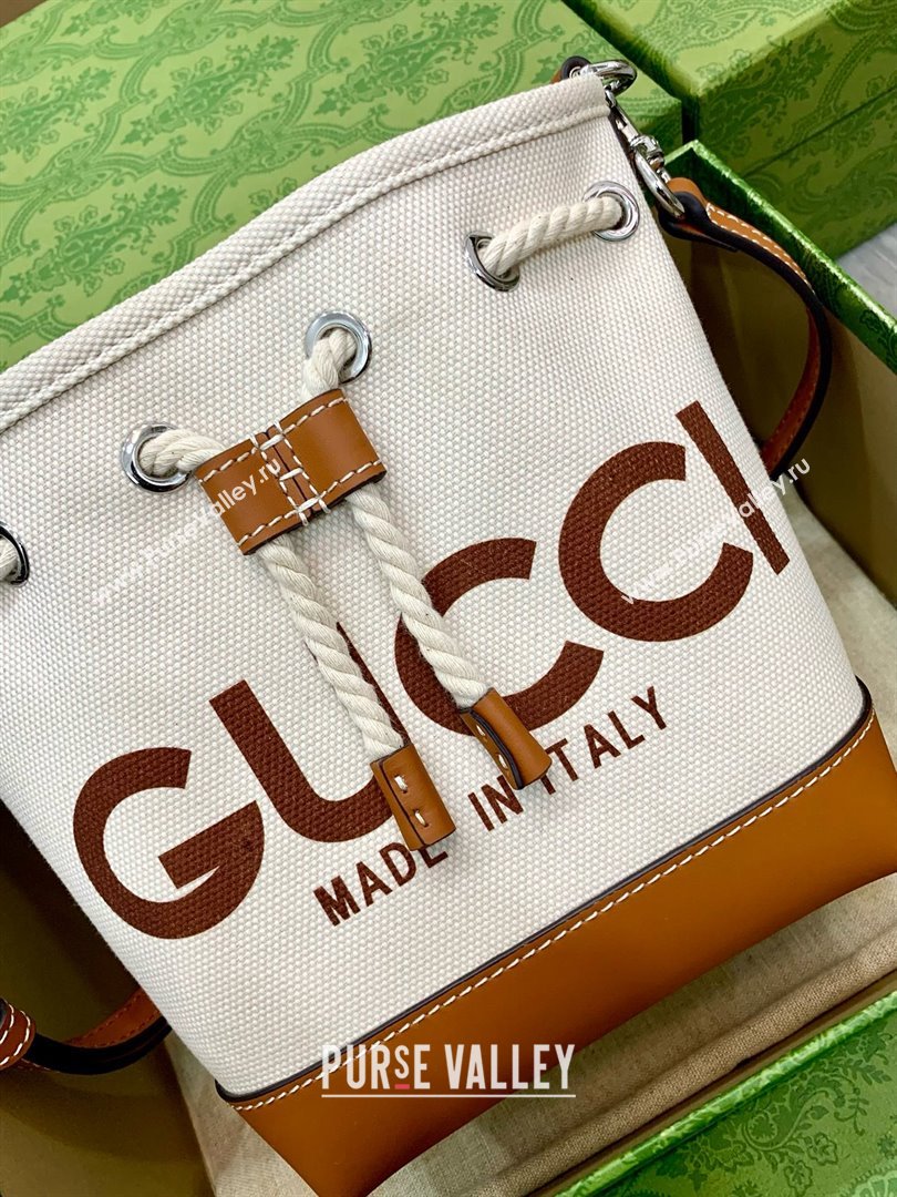 GUCCI Mini shoulder bag with Gucci print 777166 BROWN 2024 (DELIHANG-240423-02)