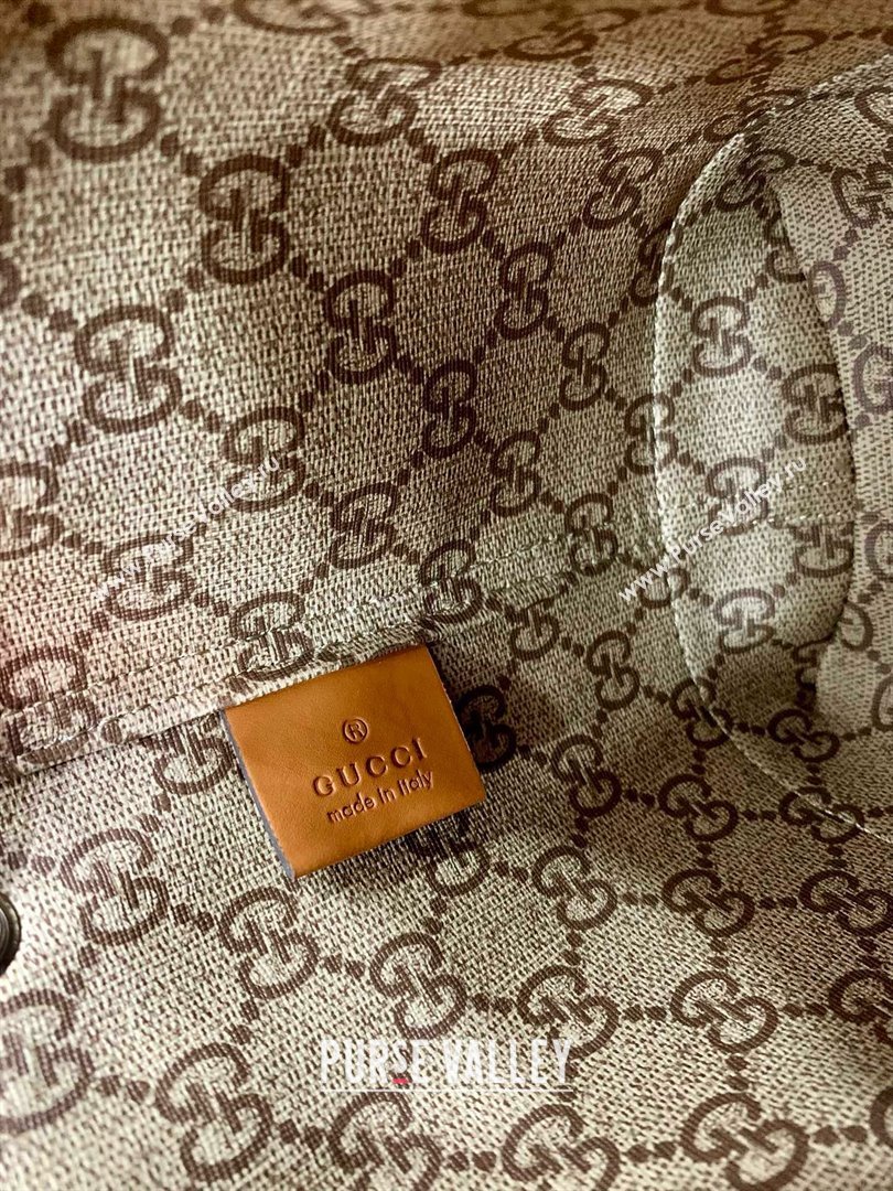 GUCCI Mini shoulder bag with Gucci print 777166 BROWN 2024 (DELIHANG-240423-02)