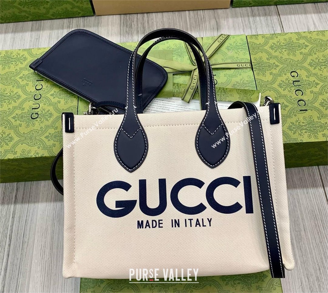 GUCCI Mini tote bag with Gucci print 772144 BLACK 2024 (DELIHANG-240423-04)
