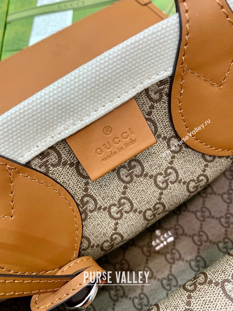 GUCCI Mini tote bag with Gucci print 772144 BROWN 2024 (DELIHANG-240423-03)