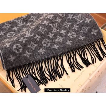 Louis Vuitton Monogram cashmere Scarf 175x35cm gray (wtz-5671)