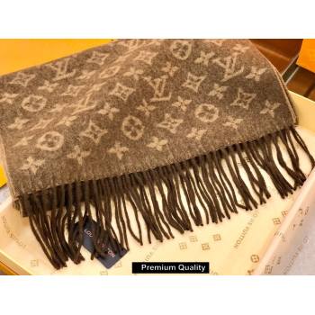 Louis Vuitton Monogram cashmere Scarf 175x35cm coffee (wtz-8317)