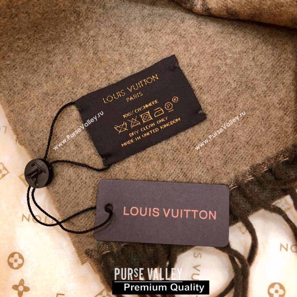 Louis Vuitton Monogram cashmere Scarf 175x35cm coffee (wtz-8317)