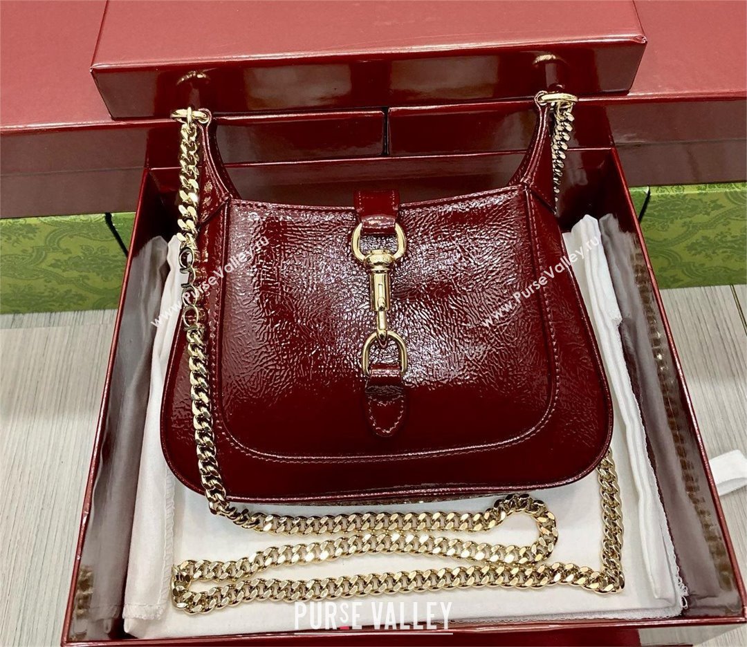 Gucci Jackie Notte mini bag 782889 BURGUNDY 2024 (DELIHANG-240423-06)