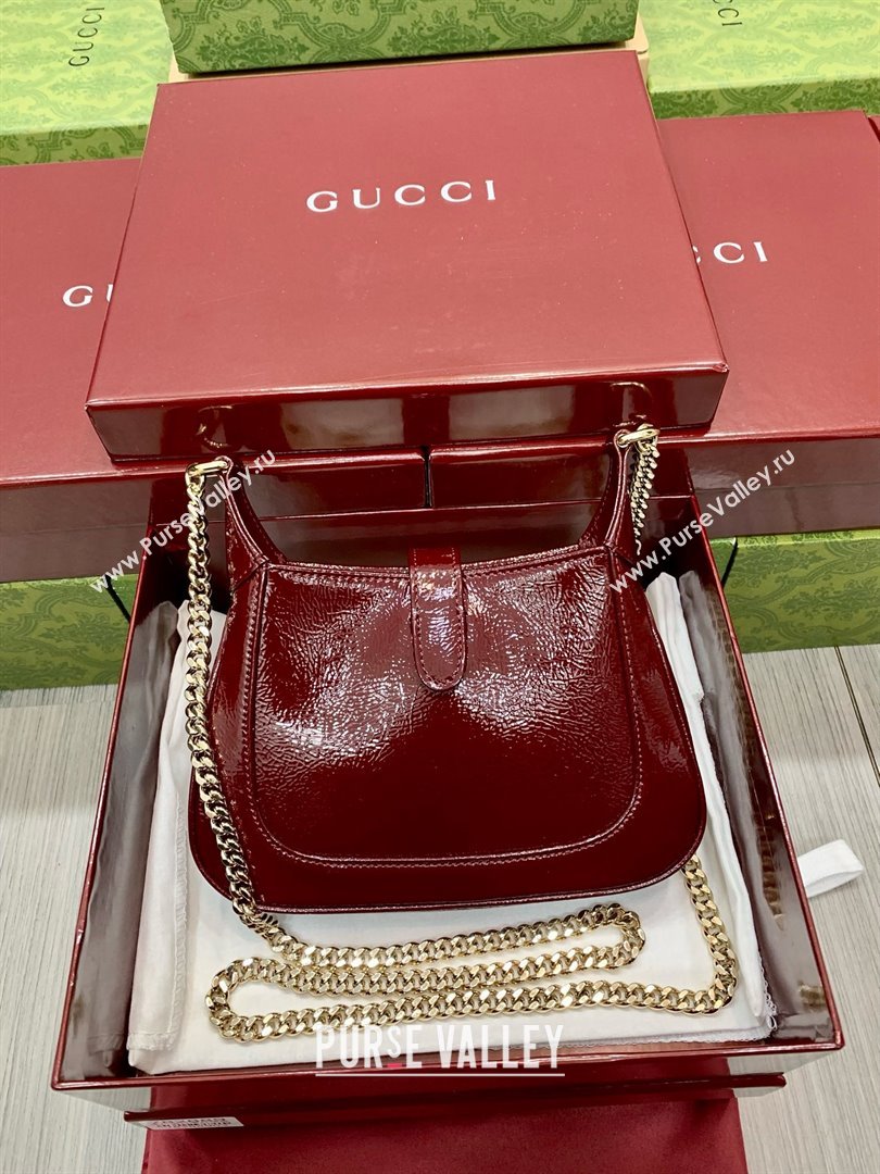 Gucci Jackie Notte mini bag 782889 BURGUNDY 2024 (DELIHANG-240423-06)