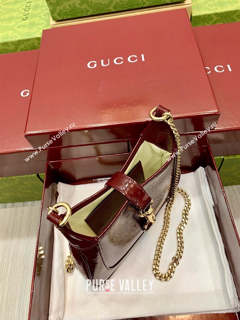 Gucci Jackie Notte mini bag 782889 BURGUNDY 2024 (DELIHANG-240423-06)