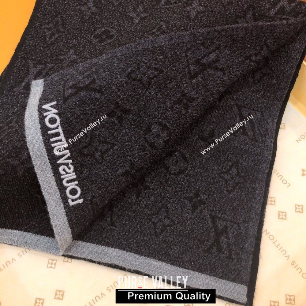 Louis Vuitton Monogram cashmere Scarf 180x30cm gray (wtz-5840)