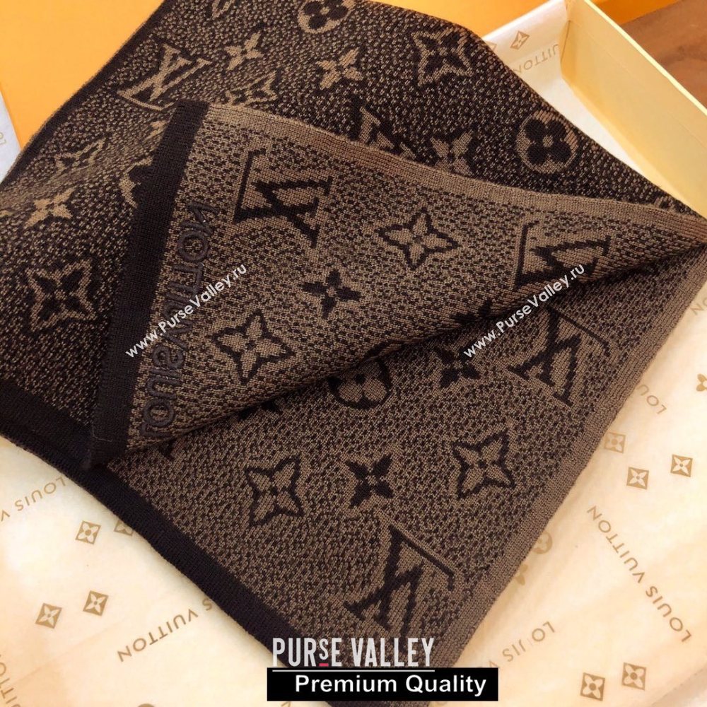 Louis Vuitton Monogram cashmere Scarf 180x30cm coffee (qiqi-8918)