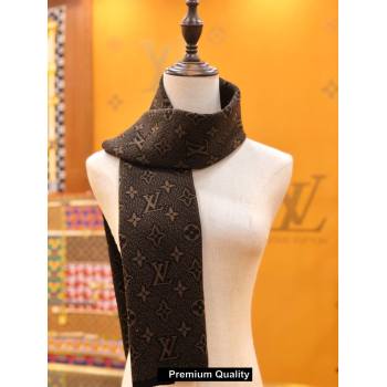 Louis Vuitton Monogram cashmere Scarf 180x30cm coffee (qiqi-8918)