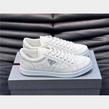 Prada Leather and Re-Nylon sneakers white 2EE376 2023 (shouhe-230919-02)