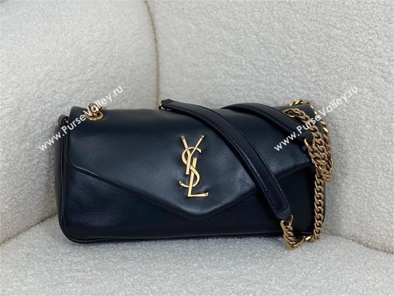 saint laurent calypso bag in plunged lambskin black 2023(original quality) (yida-231109-02)