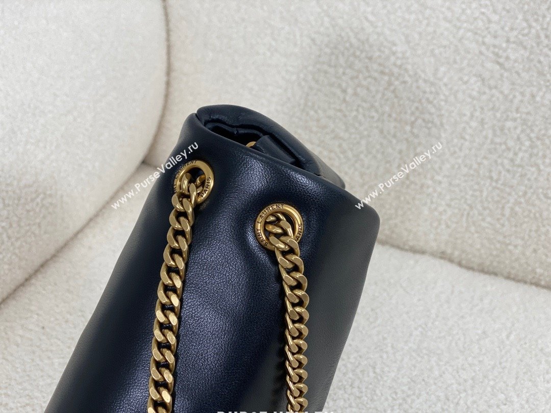 saint laurent calypso bag in plunged lambskin black 2023(original quality) (yida-231109-02)