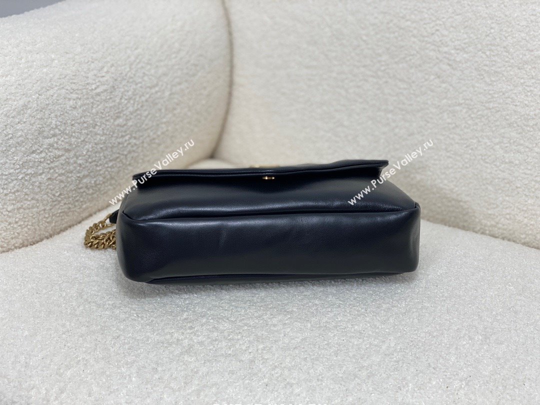 saint laurent calypso bag in plunged lambskin black 2023(original quality) (yida-231109-02)