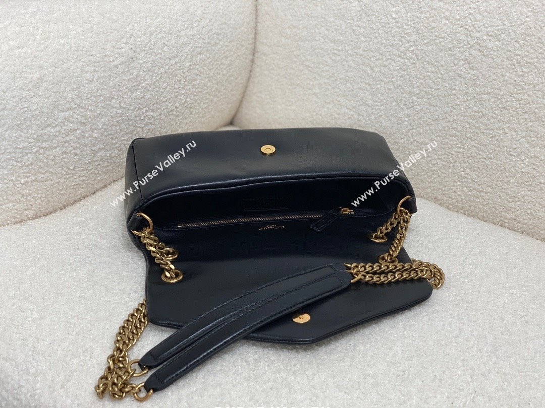 saint laurent calypso bag in plunged lambskin black 2023(original quality) (yida-231109-02)