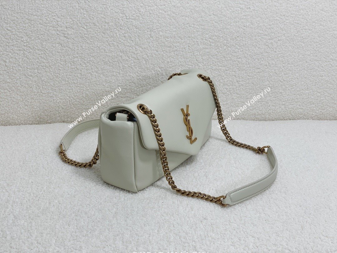 saint laurent calypso bag in plunged lambskin BLANC VINTAGE 2023(original quality) (yida-231109-01)