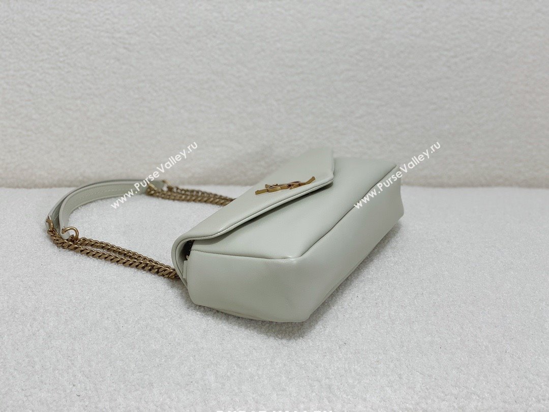 saint laurent calypso bag in plunged lambskin BLANC VINTAGE 2023(original quality) (yida-231109-01)