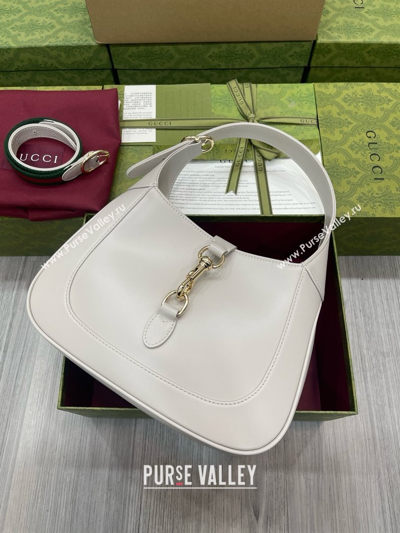 Gucci Jackie small shoulder bag 782849 IN white leather 2024 (DELIHANG-240423-13)