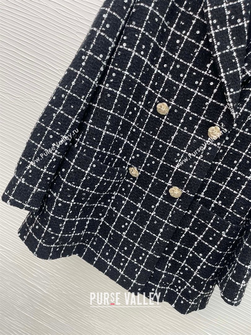 CHANEL Tweed Sequins Black White JACKET P75797 2023 FW (QIQI-231110-03)