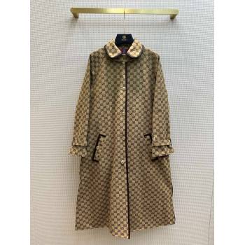 GUCCI GG printed reversible collared coat 2023 FW (QIQI-231110-06)