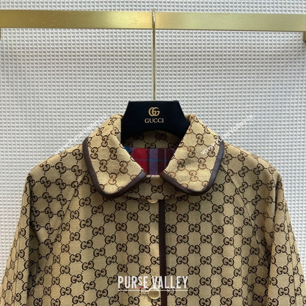 GUCCI GG printed reversible collared coat 2023 FW (QIQI-231110-06)
