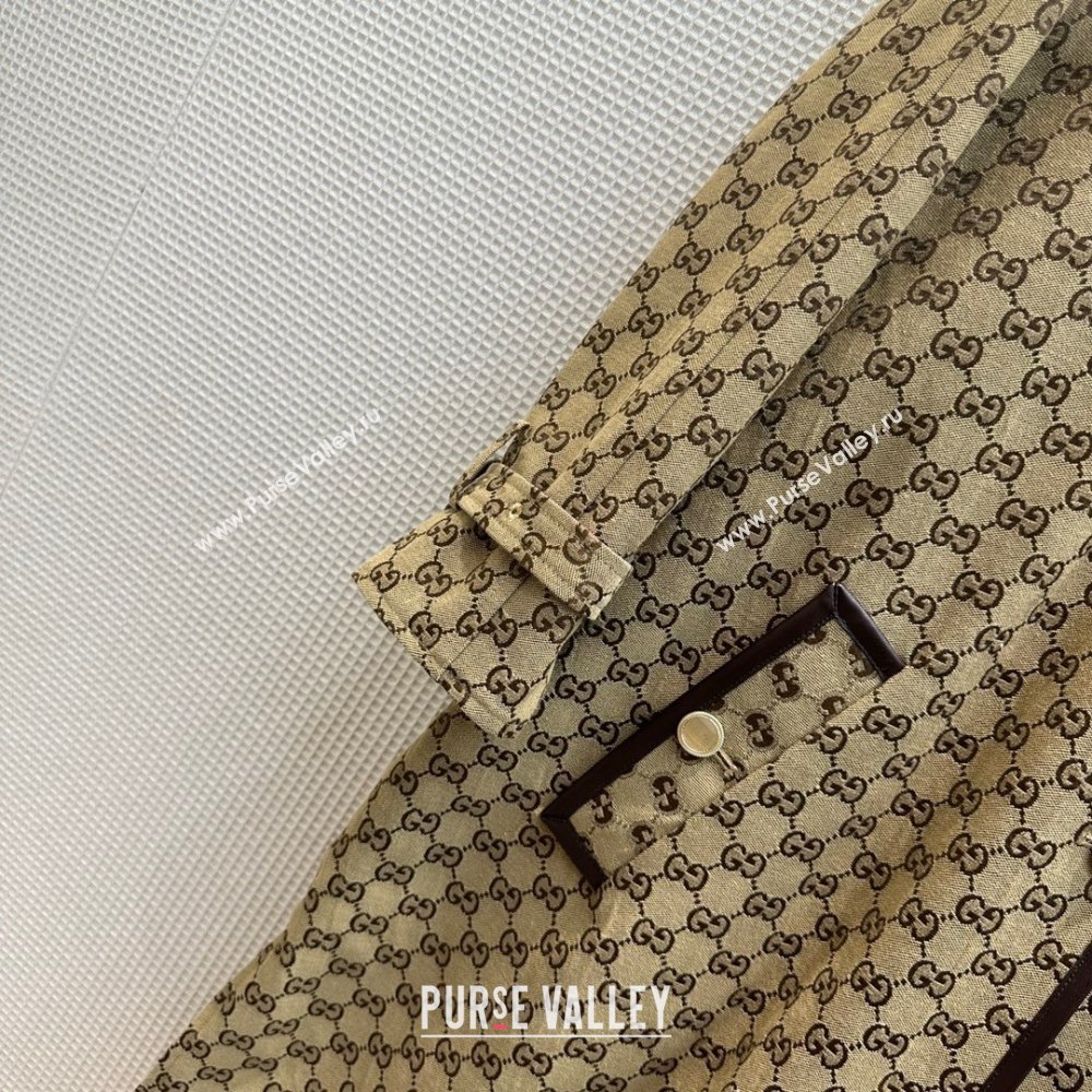 GUCCI GG printed reversible collared coat 2023 FW (QIQI-231110-06)