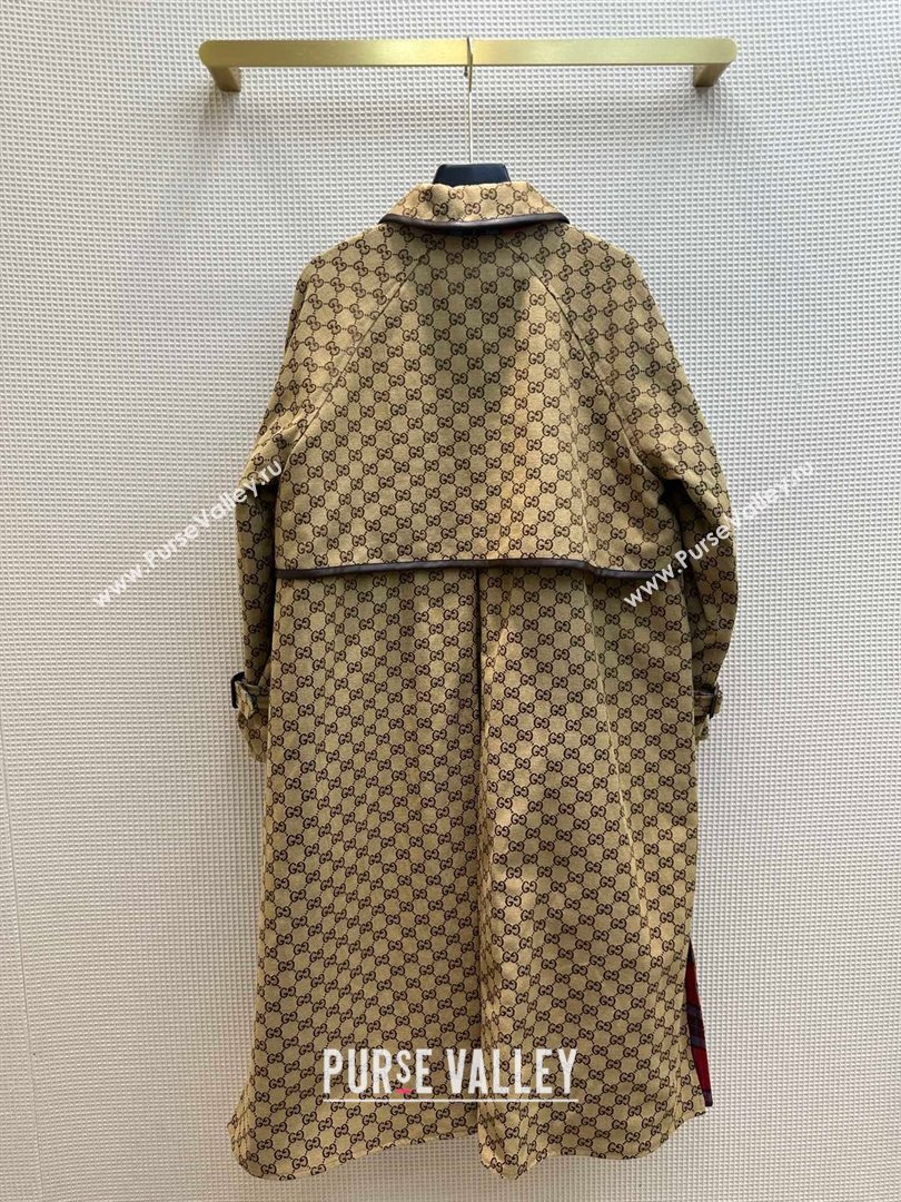 GUCCI GG printed reversible collared coat 2023 FW (QIQI-231110-06)