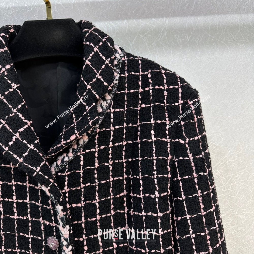 CHANEL Black, Pink Silver WOOL TWEED JACKET P75802 2023 FW (QIQI-231110-02)