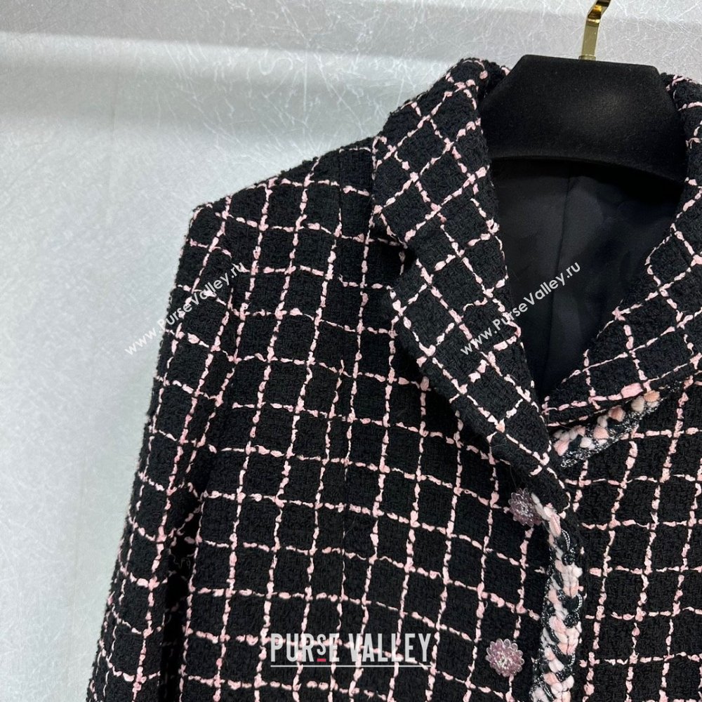 CHANEL Black, Pink Silver WOOL TWEED JACKET P75802 2023 FW (QIQI-231110-02)