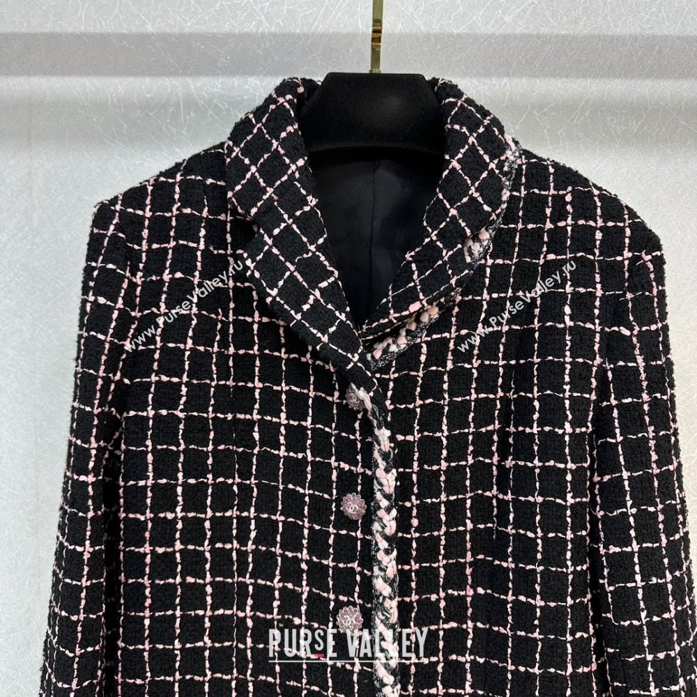 CHANEL Black, Pink Silver WOOL TWEED JACKET P75802 2023 FW (QIQI-231110-02)
